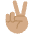 Victory Hand Medium Skin Tone Emoji from Twemoji Set
