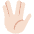 Vulcan Salute Light Skin Tone Emoji from Twemoji Set