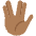 Vulcan Salute Medium Dark Skin Tone Emoji from Twemoji Set