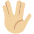 Vulcan Salute Medium Light Skin Tone Emoji from Twemoji Set