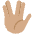 Vulcan Salute Medium Skin Tone Emoji from Twemoji Set