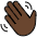 Waving Hand Dark Skin Tone Emoji from OpenMoji Set