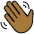 Waving Hand Medium Dark Skin Tone Emoji from OpenMoji Set