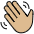 Waving Hand Medium Light Skin Tone Emoji from OpenMoji Set
