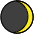 Waxing Crescent Moon Emoji from OpenMoji Set