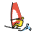Windsurfing Emoji from OpenMoji Set