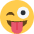 Winking Face With Tongue Emoji from Twemoji Set