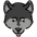 Wolf Emoji from OpenMoji Set