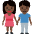 Woman And Man Holding Hands Dark Skin Tone Emoji from Twemoji Set