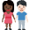 Woman And Man Holding Hands Dark Skin Tone Light Skin Tone Emoji from Twemoji Set