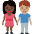 Woman And Man Holding Hands Dark Skin Tone Medium Skin Tone Emoji from Twemoji Set