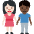 Woman And Man Holding Hands Light Skin Tone Dark Skin Tone Emoji from Twemoji Set