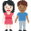 Woman And Man Holding Hands Light Skin Tone Medium Dark Skin Tone Emoji from Twemoji Set