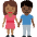 Woman And Man Holding Hands Medium Dark Skin Tone Dark Skin Tone Emoji from Twemoji Set