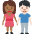 Woman And Man Holding Hands Medium Dark Skin Tone Light Skin Tone Emoji from Twemoji Set