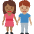 Woman And Man Holding Hands Medium Dark Skin Tone Medium Skin Tone Emoji from Twemoji Set