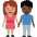 Woman And Man Holding Hands Medium Skin Tone Dark Skin Tone Emoji from Twemoji Set