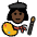 Woman Artist Dark Skin Tone Emoji from OpenMoji Set