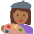 Woman Artist Medium Dark Skin Tone Emoji from Twemoji Set