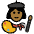 Woman Artist Medium Dark Skin Tone Emoji from OpenMoji Set