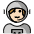 Woman Astronaut Light Skin Tone Emoji from OpenMoji Set