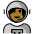 Woman Astronaut Medium Dark Skin Tone Emoji from OpenMoji Set