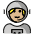 Woman Astronaut Medium Light Skin Tone Emoji from OpenMoji Set