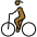 Woman Biking Medium Dark Skin Tone Emoji from OpenMoji Set