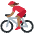 Woman Biking Medium Dark Skin Tone Emoji from Twemoji Set