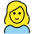 Woman Blond Hair Emoji from OpenMoji Set