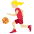Woman Bouncing Ball Medium Light Skin Tone Emoji from Twemoji Set