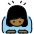 Woman Bowing Medium Dark Skin Tone Emoji from OpenMoji Set