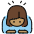 Woman Bowing Medium Skin Tone Emoji from OpenMoji Set
