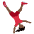 Woman Cartwheeling Dark Skin Tone Emoji from Twemoji Set