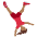 Woman Cartwheeling Medium Dark Skin Tone Emoji from Twemoji Set