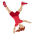 Woman Cartwheeling Medium Skin Tone Emoji from Twemoji Set