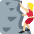 Woman Climbing Medium Light Skin Tone Emoji from Twemoji Set