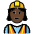 Woman Construction Worker Dark Skin Tone Emoji from OpenMoji Set