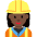 Woman Construction Worker Dark Skin Tone Emoji from Twemoji Set