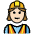 Woman Construction Worker Light Skin Tone Emoji from OpenMoji Set