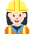 Woman Construction Worker Light Skin Tone Emoji from Twemoji Set