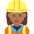 Woman Construction Worker Medium Dark Skin Tone Emoji from Twemoji Set