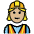 Woman Construction Worker Medium Light Skin Tone Emoji from OpenMoji Set