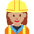 Woman Construction Worker Medium Skin Tone Emoji from Twemoji Set
