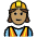 Woman Construction Worker Medium Skin Tone Emoji from OpenMoji Set