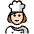 Woman Cook Light Skin Tone Emoji from OpenMoji Set