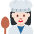 Woman Cook Light Skin Tone Emoji from Twemoji Set