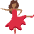 Woman Dancing Medium Dark Skin Tone Emoji from Twemoji Set