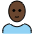 Woman Dark Skin Tone Bald Emoji from OpenMoji Set