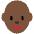Woman Dark Skin Tone Bald Emoji from Twemoji Set
